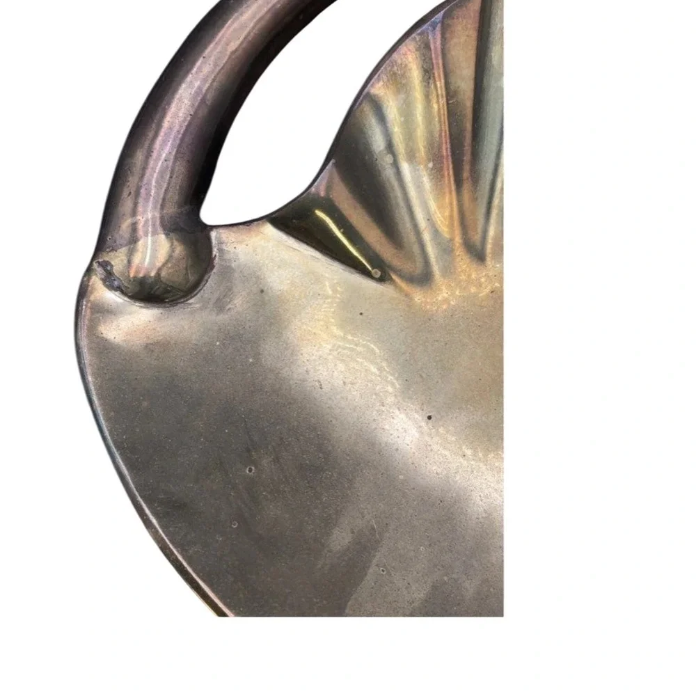 Vintage Brass Ashtray Trinket Dish Swan Neck Design Seashell Shape